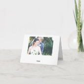 フェイクな金リースの結婚式のサンキューカード サンキューカード (裏面)