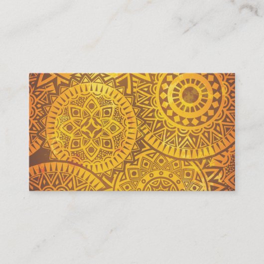 フェイクな金太陽パターン 名刺 (正面)