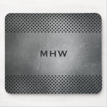 フェイクな金属のカスタムなモノグラムのmousepad