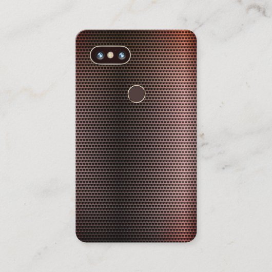 フェイクな金属鋼鉄電話カバー及びInstagramのスタイル 名刺 (正面)