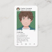 フェイクな金属鋼鉄電話カバー及びInstagramのスタイル 名刺 (裏面)