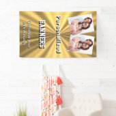 フェイクな金金属金ゴールドの写真テンプレート 横断幕 (インサイチュ)