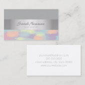 フェイクな銀製のエレガントでモダンで多彩なキャンデー 名刺 (正面/裏面)