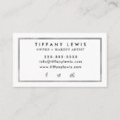 フェイクな銀製のメーキャップアーティストの名刺 名刺 (裏面)