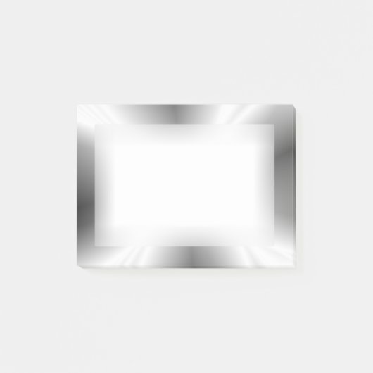 フェイクな銀製の金属後it®ノート ポストイット (正面)