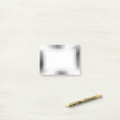 フェイクな銀製の金属後it®ノート ポストイット (デスク上)