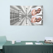 フェイクな銀製の金属灰色 横断幕 (トレードショー)