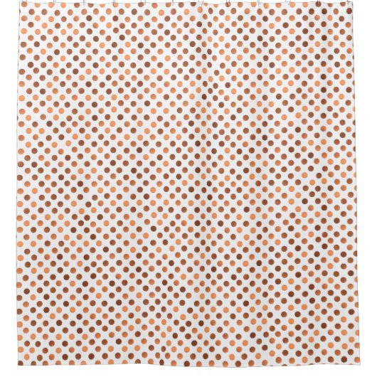 フェイクな銅の水玉模様w/customの背景色 シャワーカーテン (正面)