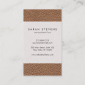 フェイクな革自然なブラウン 名刺 (裏面)