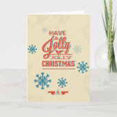 フェイクな3D雪片のタイポグラフィのクリスマス シーズンカード (正面)