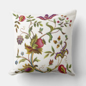 フェイクなJacobean刺繍の枕生命の樹 クッション (正面)