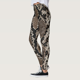 フェイクなReticulated大蛇のスネークスキンのレギンス レギンス