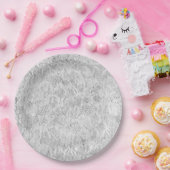 フェイクアンティークホワイトレース印刷紙プレート ペーパープレート (パーティー)