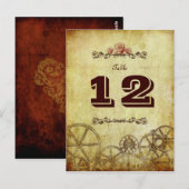 フェイクアンティーク金ゴールドビクトリアンステームパ結婚ンク ポストカード (正面/裏面)