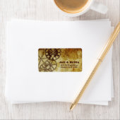 フェイクアンティーク金ゴールドビクトリアンステームパ結婚ンク ラベル (インサイチュ)