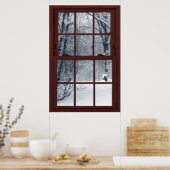 フェイクウィンドウイリュージョン – 新雪シーン ポスター (キッチン)