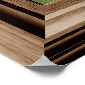 フェイクウィンドウシーン平和な芝生のフローラ茂み ポスター (角)