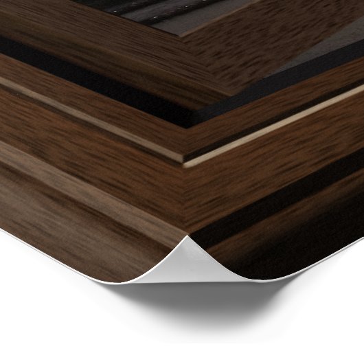 フェイクウィンドウシーン平和リラックス夕日 ポスター (角)