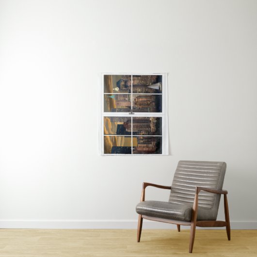 フェイクウィンドウニューヨークシティウォールぶら下がったズ タペストリー (インサイチュ)