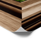 フェイクウィンドウポスター川リラックス橋 ポスター (角)