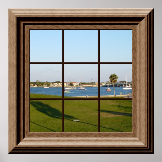 フェイクウィンドウポスター帆船聖オーガスティンフロリダ ポスター (正面)