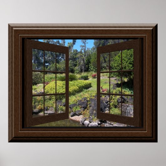 フェイクウィンドウポスター平和景観禅 ポスター (正面)