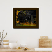 フェイクウィンドウ墓地ハロウィーンプロップハ幽霊のよく出るウス ポスター (キッチン)