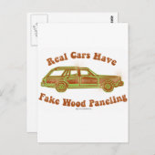 フェイクウッドパネル ポストカード (正面/裏面)