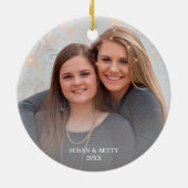 フェイクエレガントバラカスタム金ゴールドの写真 セラミックオーナメント (裏面)