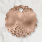 フェイクエレガントバラ金ゴールドグリッター及びホイル結婚ス フェイバータグ (裏面)