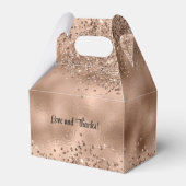 フェイクエレガントバラ金ゴールドグリッター及びホイル結婚ス フェイバーボックス (裏面サイド)