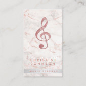 フェイクエレガントバラ金ゴールド高音クレフ、 音符記号先生 名刺 (正面)