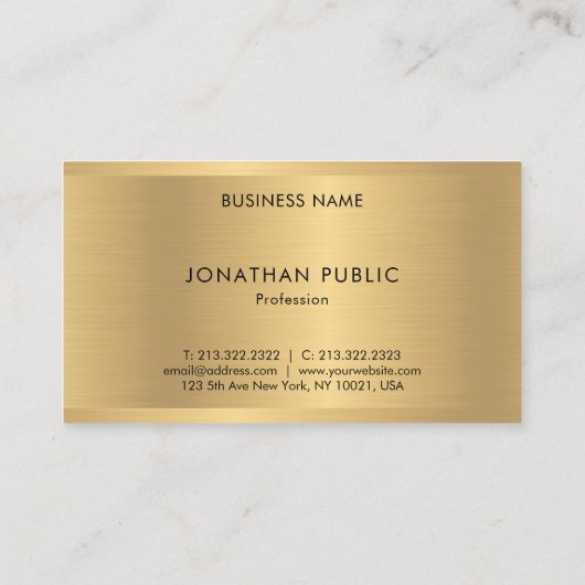 フェイクエレガントモダンテンプレート 名刺 (裏面)