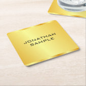 フェイクエレガントモダンプロフェッショナルテンプレート スクエアペーパーコースター (アングル)