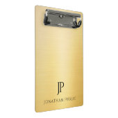 フェイクエレガントモダンモノグラムのテンプレート ミニクリップボード (アングル)