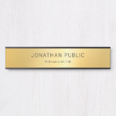 フェイクエレガントモダン金ゴールドテンプレート サインプレート (正面)