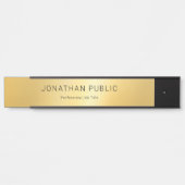 フェイクエレガントモダン金ゴールドテンプレート サインプレート (正面)