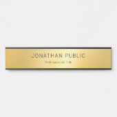フェイクエレガントモダン金ゴールドテンプレート サインプレート (正面)