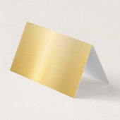 フェイクエレガントモダン金ゴールド手書き名テンプレート 名刺 (裏面)