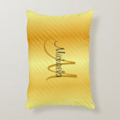 フェイクエレガントモノグラムのモダンテンプレート アクセントクッション (正面(垂直))