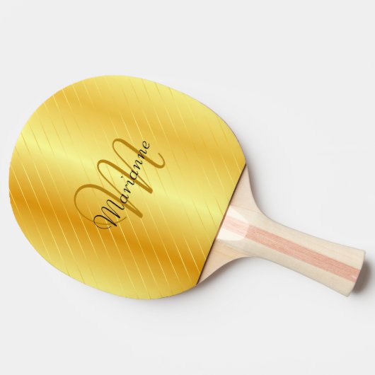 フェイクエレガントモノグラムのモダンテンプレート 卓球ラケット (横)