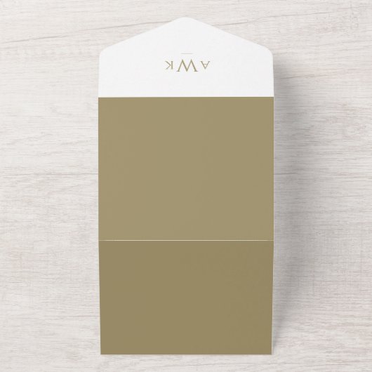 フェイクエレガント書結婚の破れ オールインワン招待状 (外側)