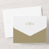 フェイクエレガント書結婚の破れ オールインワン招待状 (裏面)