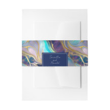 フェイクエレガント金ゴールドと青いオパール石が渦巻いた