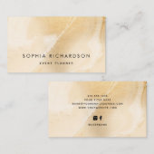 フェイクエレガント金ゴールド大理石シンプル文字 名刺 (正面/裏面)
