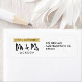 フェイクエレガント金ゴールド未来差出人住所 ラベル (インサイチュ)