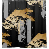 フェイクエレガント金ゴールド シャワーカーテン (正面)