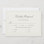 フェイクエンボスエレガフォーマルントウェディングミールRSVP (正面)