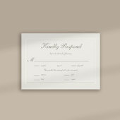 フェイクエンボスエレガフォーマルントウェディングミールRSVP