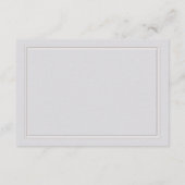 フェイクエンボスオーキッドフレームアイボリーリプライ結婚ズQR エンクロージャーカード (裏面)